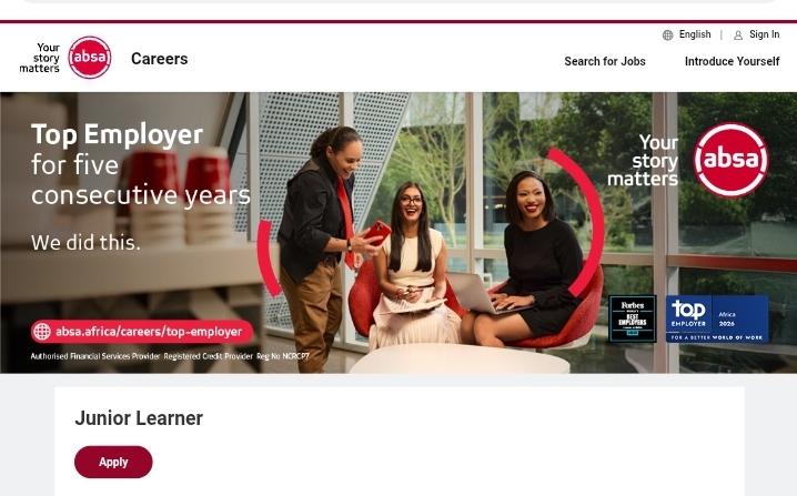 Absa Junior Learnership