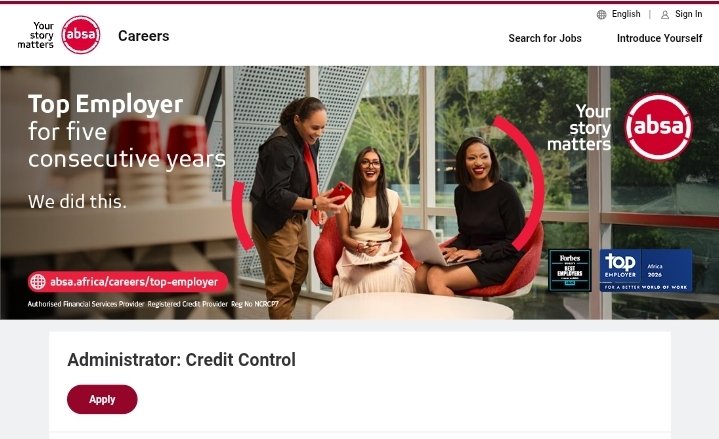 Absa Bank Administrator Vacancy 2026 |